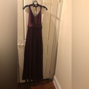 Vera Wang- White Collection Halter V-neckline Bridesmaid dress, Size 0